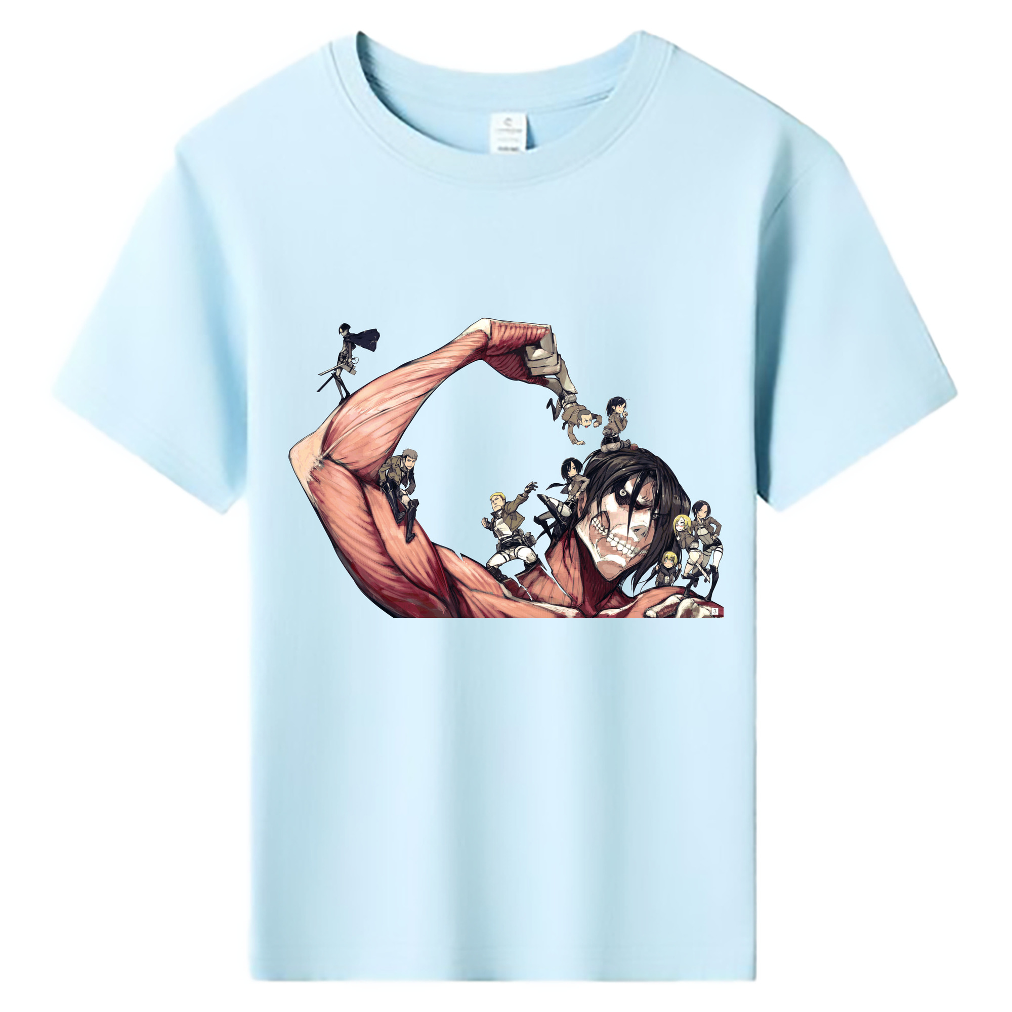 （画像用） 進撃の巨人 Attack on Titan 綿100％キッズTシャツ（フロントプリント）